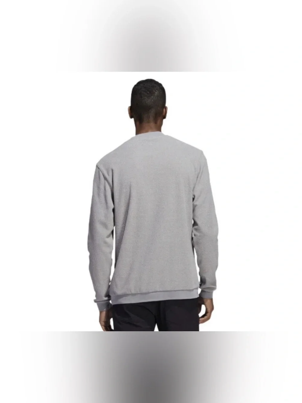 NWT Adidas Sweatshirt Men Core Crewneck Golf Grey Outerwear Gym Athleisure Sz L